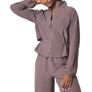 Spanx® Womens  On The Move Cinch Back Jacket, Grey